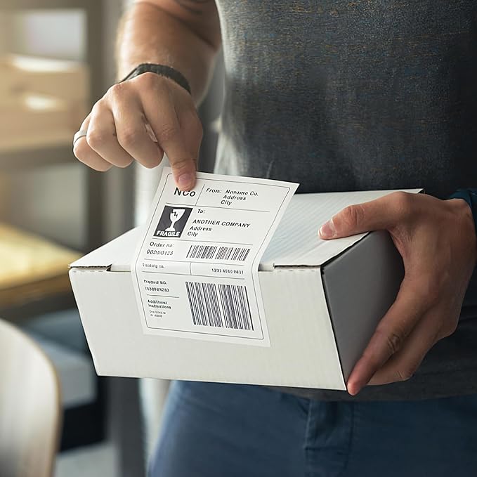 150 Sheets 300 Labels Half Sheet Self Adhesive Shipping Labels for Laser & Inkjet Printers, 8.5" x 5.5" Shipping Mailing Label, White