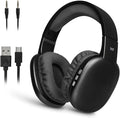 iJoy Ultra Wireless Over-Ear Bluetooth Headphones with Mic, Up to 10 Hours Playtime, Bluetooth Headset 33Ft Range with Backup AUX Cable & SD Slot, Wireless Headphones for Gaming, Work & Gym (Black)