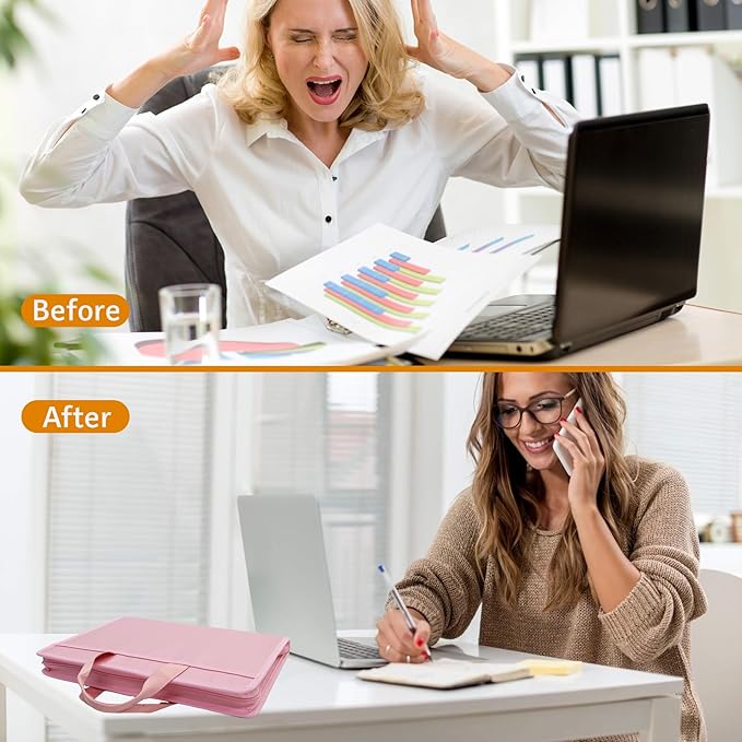 File Organizer Fireproof Expanding Accordion File Folder with Zipper Labels13 Pockets Document Organizer Holder Storage Box Bag for Business Office Receipt Home Travel