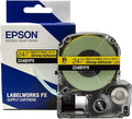 Epson LABELWORKS 224IBYPX Genuine PET (Polyester) Tape Cartridge - Black on Yellow Strong Adhesive Standard Industrial Label Maker Tape - 1" (24MM) Wide, 30'