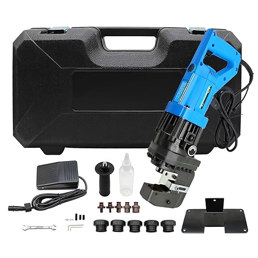 1200W 110V Electric Hydraulic Hole Punch Hydraulic Hole Punching Tool Metal Punch Compatible with Steel Copper Aluminum Iron Alloy (Upgrade Version)