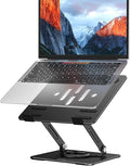 BESIGN LS11 Laptop Stand with 360° Rotating Base, Ergonomic Adjustable Notebook Holder, Riser Holder Computer Stand Compatible with Air, Pro, Dell, HP, Lenovo More 10-14" Laptops (Black)