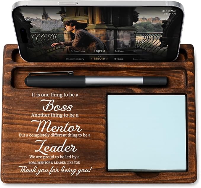 Boss Bosses Day Gifts for Women Men Manager Funny Office Decor for Women Wooden Sticky Note Holder National Boss Day Decorations Gifts for Supervisor Leader HR Men Manager Coworker Office Desk Decor