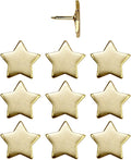 Big Star Push Pins - Gold Star Pins - for Cork Board, Maps, or Lapel Pin Use - Designed in USA - Set of 10
