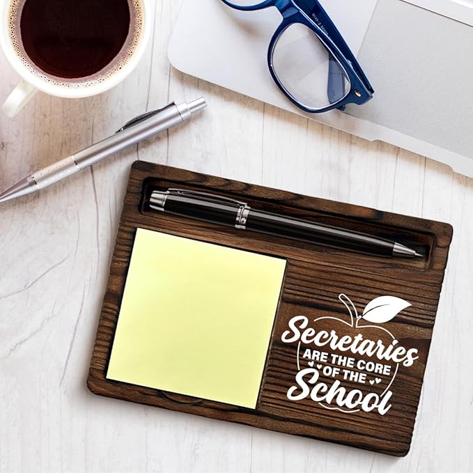 School Secretary Appreciation Gifts, Gift for Secretaries Sticky Note Holder School Office Decor, Administrative Professional Day Gifts