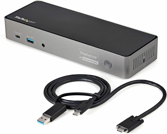 StarTech.com USB-C / USB-A Hybrid Docking Station for MacBook Pro / Air M1 M2 M3 M4 & Windows, Universal Triple 4K 60Hz HDMI DP Dock, Thunderbolt Compatible, 85W Laptop Charging - TAA
