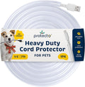 PROTECTO Heavy Duty Cord Protectors from Pets No Chew Solution, 7ft Easy to Use Dog & Cat Cord Protector, Clear & Odorless Critter Cord Covers for Pets, Power Audio & Video Wire Protector Tubing