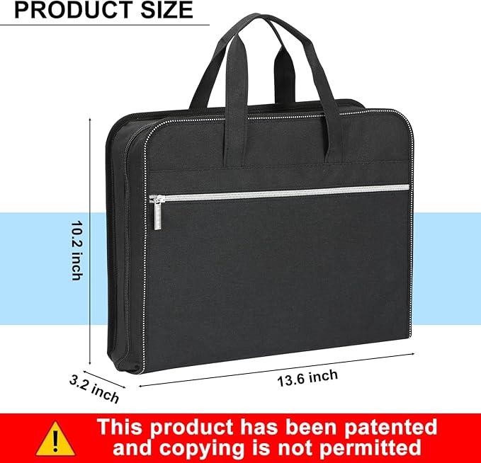 SEEKIND Heavy Duty Accordian File Organizer with Handle,26 Pockets Expanding File Folder, Portable Cloth Document Organizer Accordion File Keeper for Letter Size / A4 File, for Office, School-Black