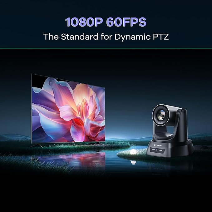 TONGVEO PTZ Camera 20X Optical Zoom HDMI IP Live Streaming SDI USB3.0 1080P 60fps PoE Supports for Church Services Worship Education Video Conference with OBS vMix Wirecast Zoom YouTube and More