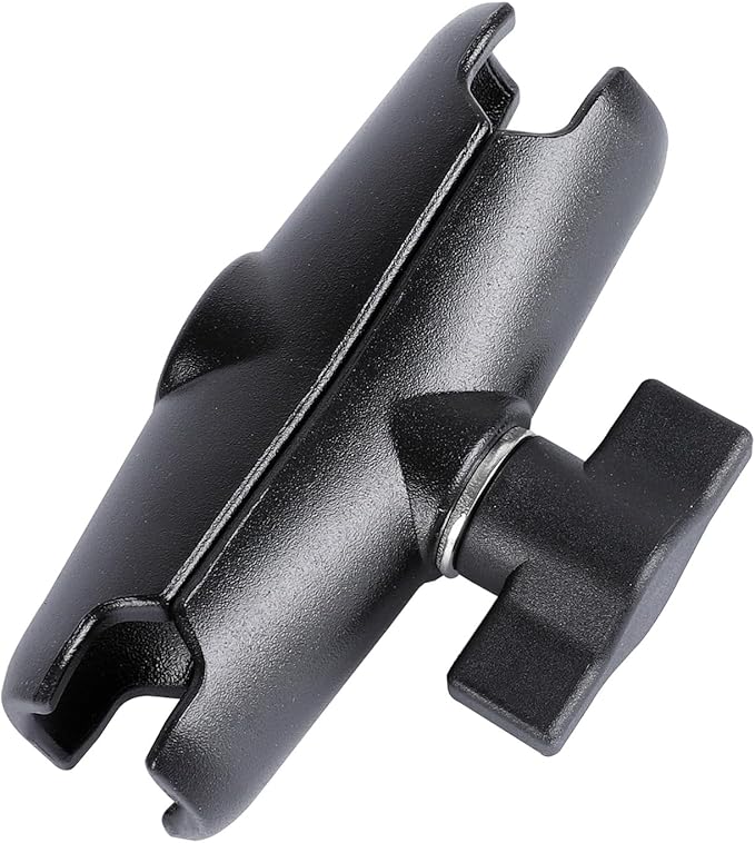 Aluminum Alloy Double Socket Arm Compatible with RAM Mounts B Size 1" Ball Components, Fits Industry All Standard 1" Ball Adapters (3.54" Middle Arm)