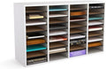 Safco Wooden Paper and Mail Organizer for Home Office and Classroom, Adjustable Shelves and Stackable