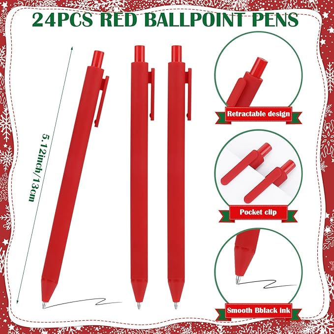 24 Sets Christmas Sticky Notes with Pens, Christmas Coffee Cup Notepads Winter Memo Pad Bulk Christmas Gifts for Coworkers Holiday Decoration Party Favors Office Home Supplies