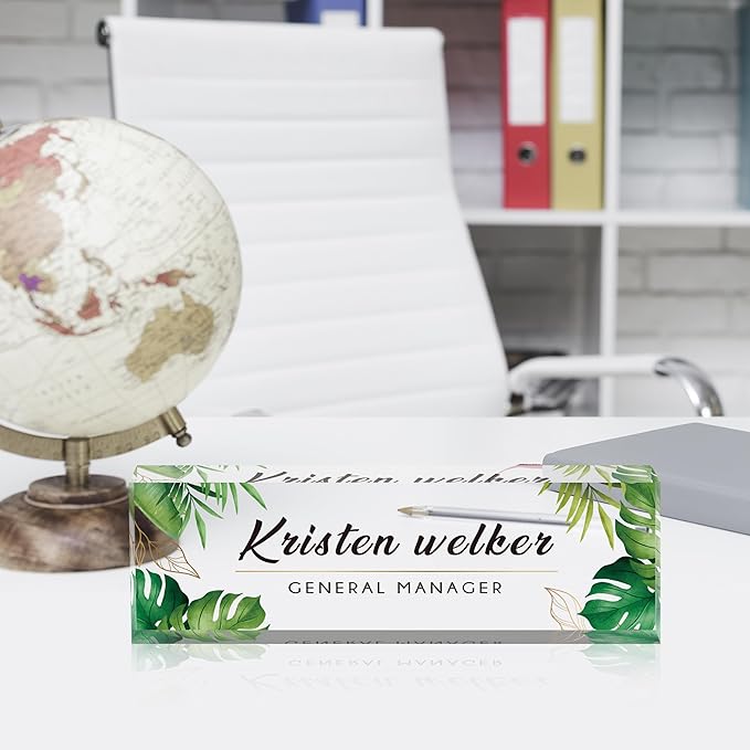 Name Plate for Desk, Desk Name Plate Personalized Office Desk Decor for Women and Men, Custom Employee Appreciation Gifts Office Gifts for Boss, Manager, Co-Worker, Teacher, Nurse