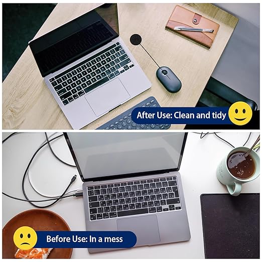 10 pcs Desk Grommet, 2 inch/50 mm Desk Hole Cover, Black Cable Grommet for Wire Cord Through The Table, Cabinet, Countertop and Other Furniture