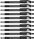 Personalized With your Custom Logo or Text Pens-Pack of 450- for Marketing, Parties, and Events, 2 in 1 Capacitive Stylus & Ballpoint Pen Compatible With Touchscreen Devices, Blue Ink, Black Pens