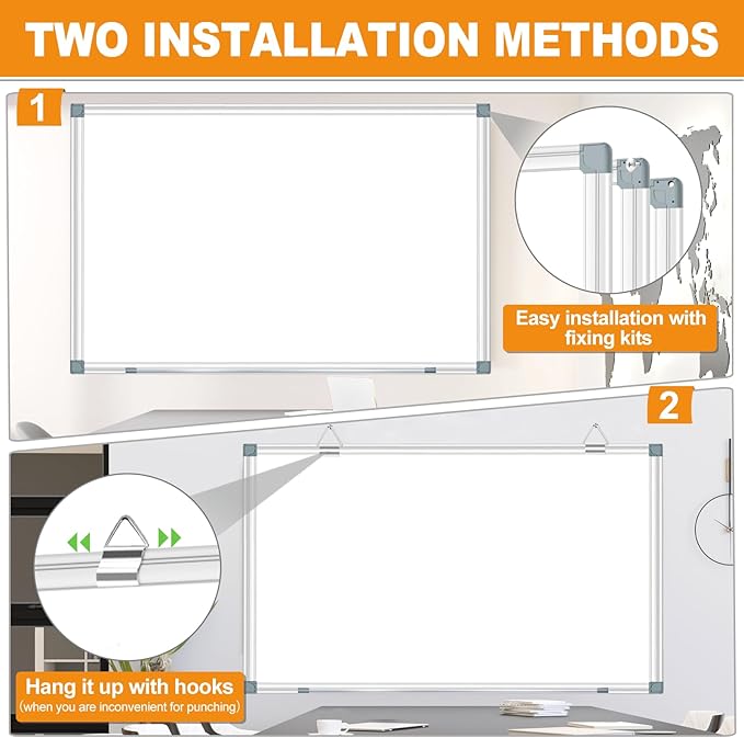 H-Qprobd Large White Board Dry Erase Board for Wall 72"X40" Magnetic Whiteboard with Long Pen Tray, Presentation Dry Erase Boards for Office, Classroom, School, Home