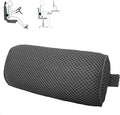 Esme L&H Lumbar Roll for Office Chair Car Seat, Breathable 3D Fabric Back Support Roll for Lower Back - D-Shape Lumbar Roll Pillow with Elastic Strap Lumbar Support Pillow for Office Chair