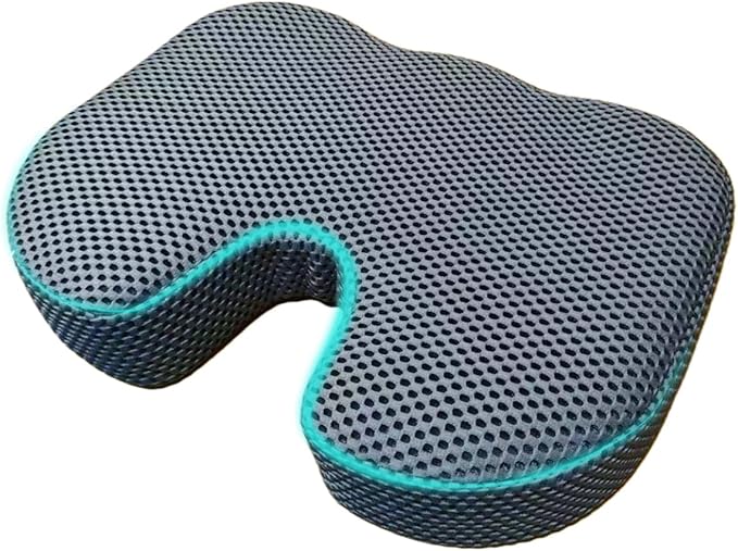 U-Shaped TPU Seat Cushion – Breathable, Easy-Wash & Durable for Long Sitting, Office Chair, Wheelchair & Car Use（Grey）