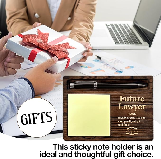 Law Gifts for Women Men Student, Inspirational Gift for Lawyer Paralegal Law Students School Graduate Attorney, Future Lawyer Sticky Note Holder