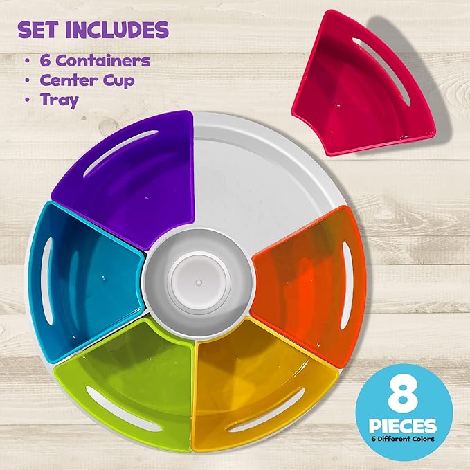 Hapinest Rotating Art Supply Organizer - Crayon, Marker & Pencil Storage Solution for School Teachers & Classroom Crafts - Rotating Desk Organizer Caddy