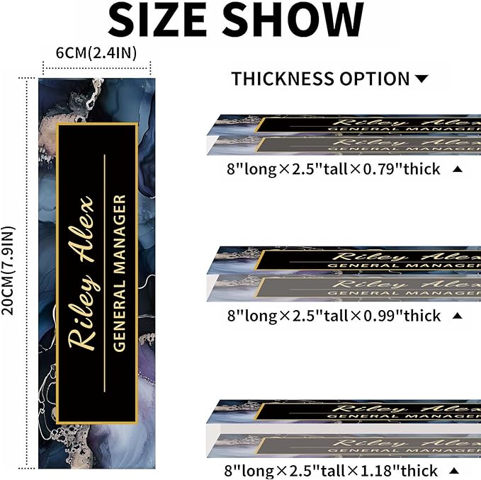 Desk Name Plate Personalized, Office Decor Cute Desk Accessories for Employee Appreciation Gifts Office Gifts for Boss, Teacher (S4)