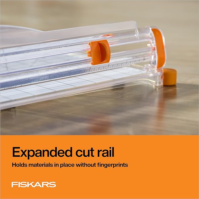 Fiskars Precision Paper Trimmer, Easy and Accurate Crafting Tool, Cuts Straight for Crafts, Cards, and More