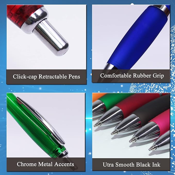 100 Pack Personalized Pens With Your Custom Logo Advertising Message - Party Favors
