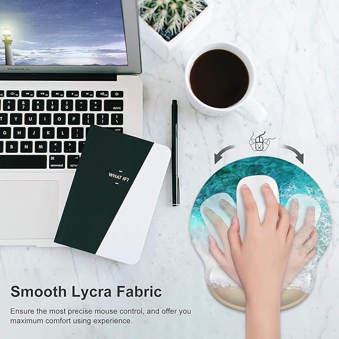 Lateefah Mouse Pad with Wrist Rest, 3-in-1 Gaming Mouse Pad, Keyboard Wrist Rest, Ergonomic Memory Foam Mousepad with Wrist Support for Computer Keyboard