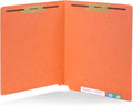 50 Orange End Tab Fastener File Folders - Reinforced Straight Cut Tab - Durable 2 Prongs Designed to Organize Standard Medical Files, Receipts, Office Reports, and More - Letter Size, Orange, 50 Pack