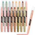 FUNFULL Bible Highlighters and Pens No Bleed Through, 16 Pack Assorted Colors Pastel&Earthy Gel Highlighters, Bible Markers Study Kit Journaling School Supplies with Wax texture（Soft Colors）