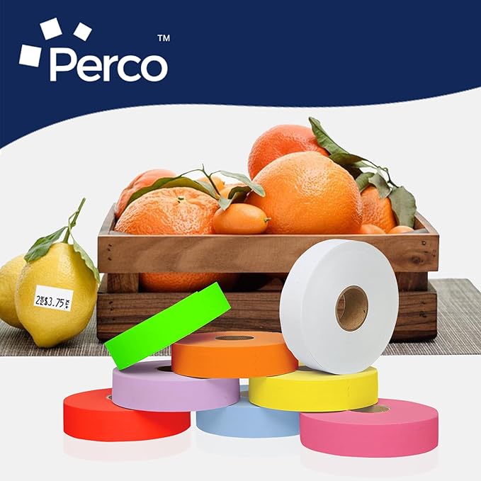 Monarch 1131 Multicolored Sleeve—8 Rolls, 1 Sleeve, 20,000 Labels for Monarch 1131 Price and Date Guns—Includes White, Yellow, Blue, Lavender & Fluorescent Colors (Red Green Pink Orange)—Made in USA