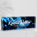 Desk Name Plate Personalized Name Plate for Desk, Office Desk Decor, 3D Style Personalized Plaque Name Plates for Desks Custom Appreciation Gifts for Boss Lady Employee Coworkers (Ice Butterfly)