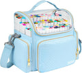 Large Marker Organizer Case for 200-300 Markers,Travel Marker Storage Bag with Dividers and 4 Pockets,Marker Organizer Holder for Paint Brushes,Colored Pencils and Other Art Supplies,Bag Only,Blue