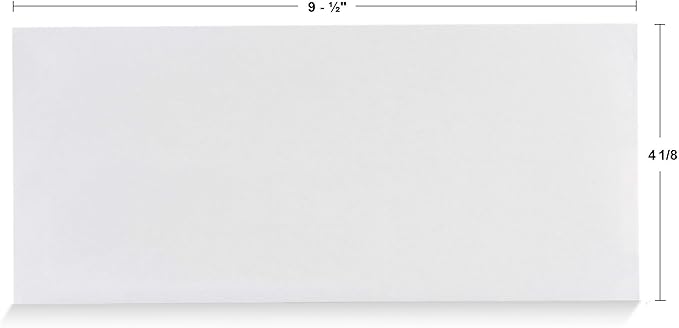 Aimoh 100#10 Custom Printed Security Tinted Self-Seal Envelopes – Personalized with Logo and Address/Return Address Imprinted - Size 4-1/8 X 9-1/2" - White - 24 LB - 100 Count (74100)