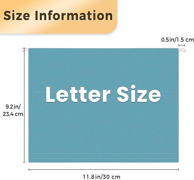 SUNEE Hanging File Folders, Retro Colors - 75 Pack, Colored File Folders Letter Size with 1/5-Cut Tabs, Ideal for Organizing Home and Office Documents