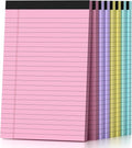 8 Pack Note Pads 5 x 8 Inch, Colored Narrow Ruled Small Legal Pads, Perforated Notepad 5 x 8 Lined Writing Pads, College Lined Legal Notepads for To-do Lists, Daily Note-taking, School and Office