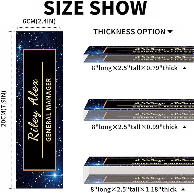 Custom Name Plate for Desk, Acrylic Name Plate Office Desk Decor for Women, Coworkers, Teacher, Employee Appreciation Gifts (S11)