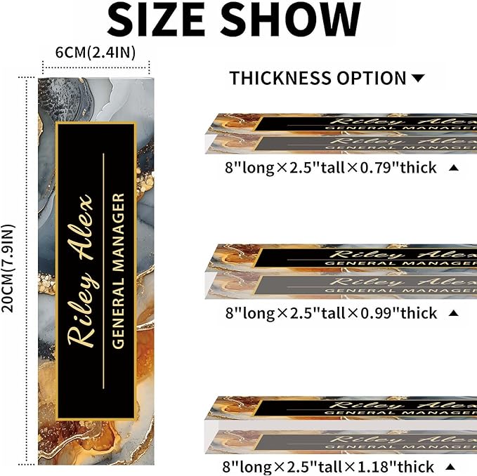 Desk Name Plate Personalized, Office Decor Cute Desk Accessories for Employee Appreciation Gifts Office Gifts for Boss, Teacher (S3)