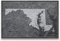 Conquest Maps Push Pin Maryland Map Board - With Push Pins to Mark Maryland Travels - Handmade in Ohio, USA - Design: Modern Slate