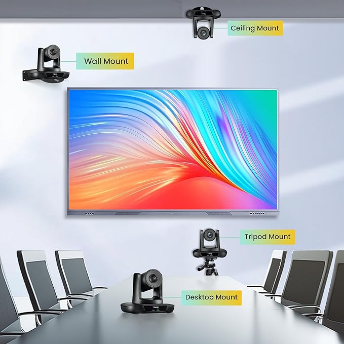 iuZee PTZ Camera 20X Optical Zoom Conference Room USB3.0 HDMI 1080P 60FPS Wide Angle for Video Conference Meeting Church Live Streaming Education Works with Zoom Webex OBS YouTube