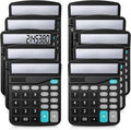Lichamp Desk Calculators with Big Buttons and Large Display, Office Desktop Calculator Basic 12 Digit with Solar Power and AA Battery (Included), 10 Bulk Pack