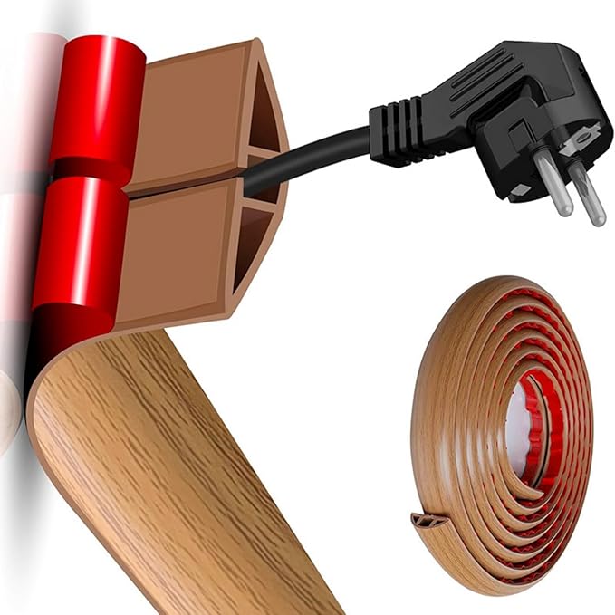 Floor Cable Cover Strips SelfAdhesive Cord Organizers for Wall Durability Wear Resistant for Wall Protections