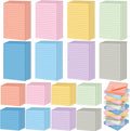 Yexiya 64 Pcs Lined Sticky Notes Self Stick Notes with Lines Bright Assorted Colors Sticky Pad for Home Office Products Post Memos, 1920 Sheets(4 x 6 Inch, 3 x 3 Inch,Fresh Color)