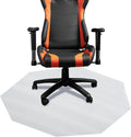 DESKU - Octagon Gaming Chair Mat, Computer and Office Chair Mat for Carpet, Clear, 46 Inches x 49.5 Inches, Made in The USA
