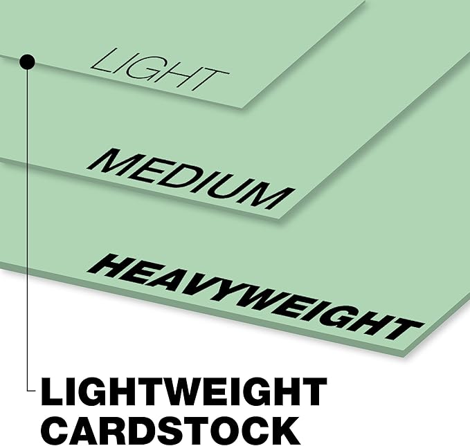Springhill 11” x 17” Green Colored Cardstock Paper, 67lb Vellum Bristol, 147gsm, 250 Sheets (1 Ream) – Premium Lightweight Cardstock, Vellum Printer Paper with Textured Finish – 046004R