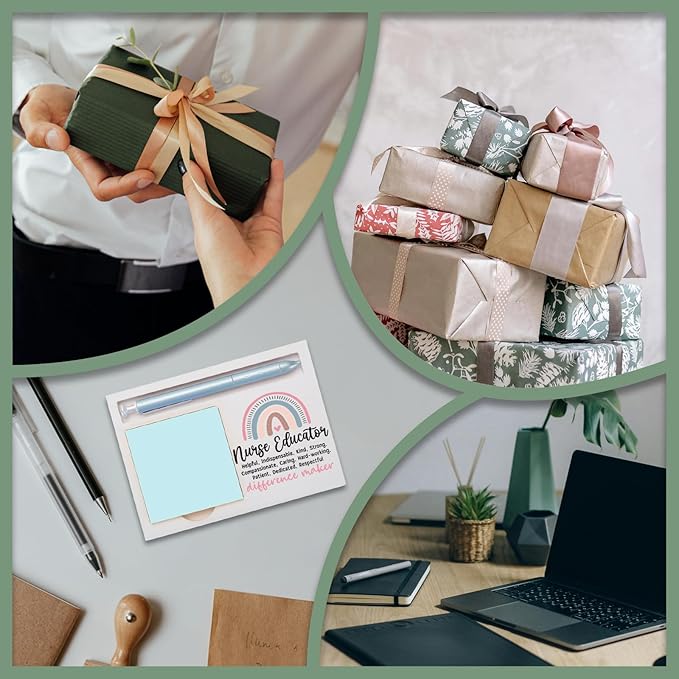 Nurse Educator Office Supplies Sticky Note Holder Decor, Nurse Educator Thank You Appreciation Gifts for Women Self-Stick Note Pad Holders W2B1