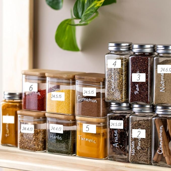 Yeachlaing Multi-Use Removable Labels, 1/2" x 3/4",1000 PCS Blank Labels Total,Water/Oil/Tear Resistant/Ink Won't Smudge No Residue