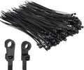 Zip Ties with Screw Hole, 100 Pcs Mountable head Cable Tie Multipurpose Heavy Duty Nylon Zip Tie for Indoor and Outdoor (12inch, 50lbs)
