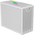 Sinboun Hanging File Organizer Letter-Size File Holder Filing Box Includes 5 Hanging Folders - Metal Mesh Magazine Letter Storage Cabinets File Cart for Office Home School, No Assembly Required White