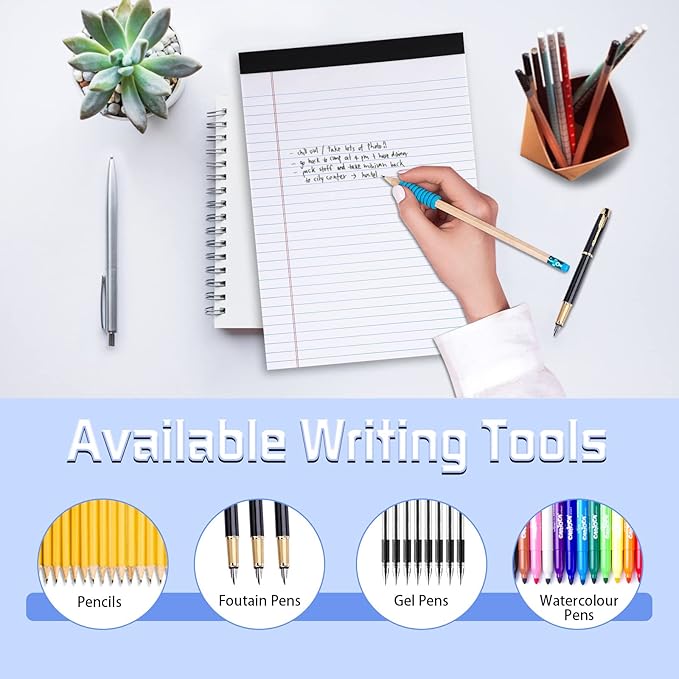 3 Pack Legal Pads Refills Note Pads, Writing Pads 8.5 x 11 Inches, Memo Pads Lined Writing Note Pads, Letter Size Legal Pad Wide Ruled Lined Pads Legal Rule for School Office（30 Sheet per Pads）